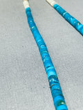 Native American Dazzling Authentic Vintage Santo Domingo Turquoise heishi Necklace-Nativo Arts