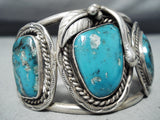 Museum Snake Vintage Native American Navajo Turquoise Sterling Silver Bracelet Old-Nativo Arts