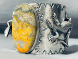 Gecko Honeybee Jasper Native American Sterling Silver Bracelet-Nativo Arts