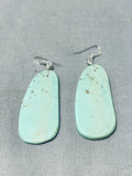 Native American Tremendous Santo Domingo Royston Turquoise Sterling Silver Earrings-Nativo Arts