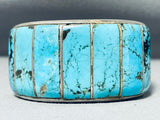 The Best Vintage Native American Navajo Blue Diamond Turquoise Sterling Silver Bracelet-Nativo Arts