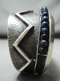 Native American Important Vintage Arron Anderson Lapis Sterling Silver Bracelet-Nativo Arts