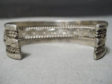 Superlative Vintage Apache Sterling Silver Bracelet Old Native American-Nativo Arts
