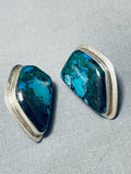 The Most Unique Vintage Native American Navajo Tom Jackson Sterling Silver Earrings-Nativo Arts