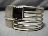 Fabulous Vintage Navajo Native American Sterling Silver Cuff Bracelet-Nativo Arts