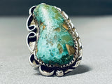 Stunning Vintage Native American Navajo Royston Turquoise Sterling Silver Ring-Nativo Arts