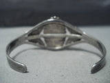 Rare Early Vintage Native American Navajo Dragon's Breath Sterling Silver Bracelet Ring Set-Nativo Arts