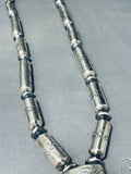 Rare Jacla Tubes Native American Navajo Sterling Silver Necklace-Nativo Arts