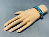 Marvelous Vintage Native American Navajo Sleeping Beauty Turquoise Sterling Silver Bracelet-Nativo Arts