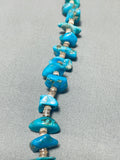 Native American Breathtaking Vintage Santo Domingo Blue Gem Turquoise Heishi Necklace-Nativo Arts