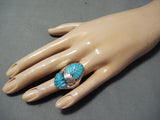 Marvelous Zuni Turquoise Sterling Silver Ring Native American-Nativo Arts