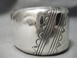 Authentic Vintage Native American Navajo Heavy Sterling Silver Thomas Singer Bracelet Gold Old-Nativo Arts