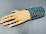 One Of The Best Ever Made Vintage Native American Zuni Turquoise Sterling Silver Bracelet-Nativo Arts