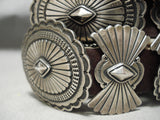 Important Gary Reeves Vintage Native American Navajo Turquoise Sterling Silver Concho Belt Old-Nativo Arts