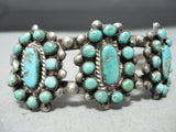 One Of The Best Vintage Zuni Native American Navajo Turquoise Satellite Sterling Silver Bracelet-Nativo Arts