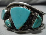 Incredible Vintage Native American Navajo Royston Turquoise Sterling Silver Bracelet-Nativo Arts
