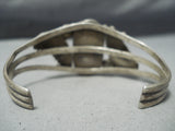 Freddy Guerro Vintage Native American Navajo Carico Lake Turquoise Sterling Silver Bracelet-Nativo Arts