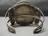 Huge Vintage Native American Navajo Tears Of Joy Turquoise Sterling Silver Bracelet Old-Nativo Arts