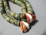 Native American One Of The Best Vintage Santo Domingo Royston Turquoise Heishi Necklace Old-Nativo Arts