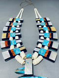 Native American Double Sided Substantial Santo Domingo Turquoise Inlay Necklace-Nativo Arts