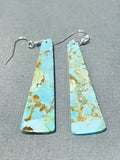 Native American Awesome Santo Domingo Large Turquoise Slab Pendant Earrings-Nativo Arts