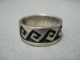 Marvelous Vintage Hopi Sterling Silver Ring Native American-Nativo Arts