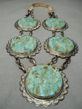 Native American The Best Vintage Santo Domingo Royston Turquoise Sterling Silver Necklace-Nativo Arts