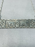 Unbelievable Native American Navajo Sterling Silver Horse Necklace-Nativo Arts