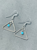 Clothes Hanger Vintage Native American Navajo Turquoise Sterlingsilver Earrings-Nativo Arts