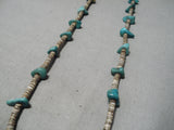 Incredible Vintage Native American Navajo Royston Turquoise & Heishi Necklace Old-Nativo Arts
