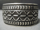 Important Sunny Reeves Silver Genius Sterling Navajo Native American Bracelet-Nativo Arts