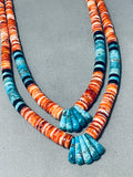 Native American Important Master Family Santo Domingo Turquoise Sterling Silver Necklace-Nativo Arts