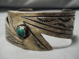 Unique Vintage Native American Navajo Deep Stampings Rob Johnson Sterling Silver Bracelet-Nativo Arts