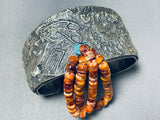 One Of The Most Unique Ever Native American Navajo Turquoise Sterling Silver Jacla Bracelet-Nativo Arts