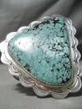 Native American Biggest Best Santo Domingo Jimmy Calabaza Turquoise Sterling Silver Bracelet-Nativo Arts