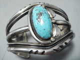 Heavy 100 Gram Vintage Native American Navajo Bisbee Turquoise Sterling Silver Bracelet-Nativo Arts