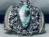 Museum Vintage Native American Navajo Spiderweb Turquoise Sterling Silver Bracelet-Nativo Arts