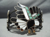 Best Vintage Zuni Native American Eagle Turquoise Sterling Silver Bracelet-Nativo Arts