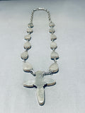 One Of The Most Unique Vintage Native American Navajo Turquoise Cross Sterling Silver Necklace-Nativo Arts