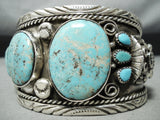 Native American Important Francisco Gomez Kachina Turquoise Sterling Silver Bracelet-Nativo Arts