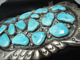 One Of The Best Vintage Native American Navajo Natural Turquoise Sterling Silver Ketoh Bracelet-Nativo Arts
