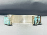 Best Native American Navajo Signed #8 Turquoise Inlay Sterling Silver Bracelet-Nativo Arts