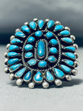 One Of The Best Vintage Native American Navajo Turquoise Sterling Silver Ring Old-Nativo Arts