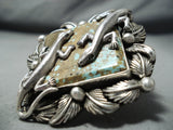 Big Lizard #8 Turquoise Sterling Silver Native American Ring-Nativo Arts