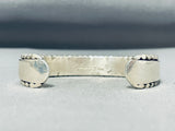 Jonny Nez Heavy Native American Navajo Sterling Silver Bracelet-Nativo Arts