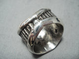 Exceptional Navajo Sterling Silver Cross Ring Native American-Nativo Arts
