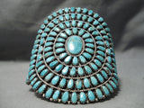 Best Vintage Native American Navajo Larry Moses Begay Turquoise Sterling Silver Bracelet-Nativo Arts