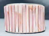 The Best Pink Pearl Native American Navajo Inlay Sterling Silver Bracelet-Nativo Arts