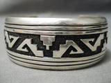 Authentic Vintage Native American Navajo Thomas Singer Sterling Silver Bracelet Cuff-Nativo Arts