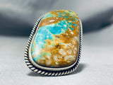 Julian Chavez Vintage Native American Zuni Royston Turquoise Sterling Silver Ring-Nativo Arts
